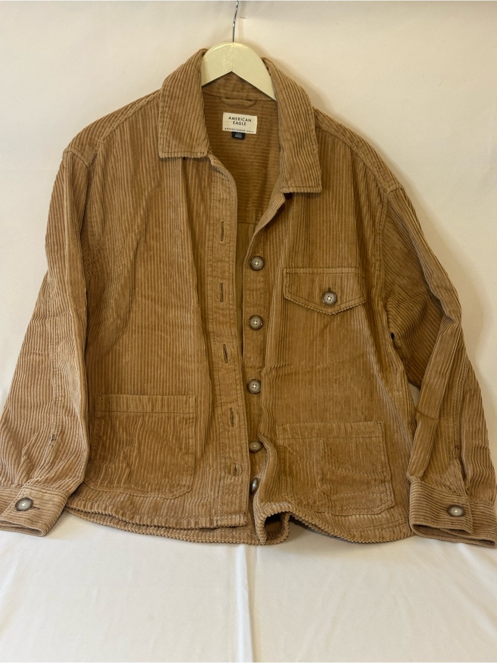 American Eagle Women’s Large Brown Utility Jacket New No Tag corduroy Oversized